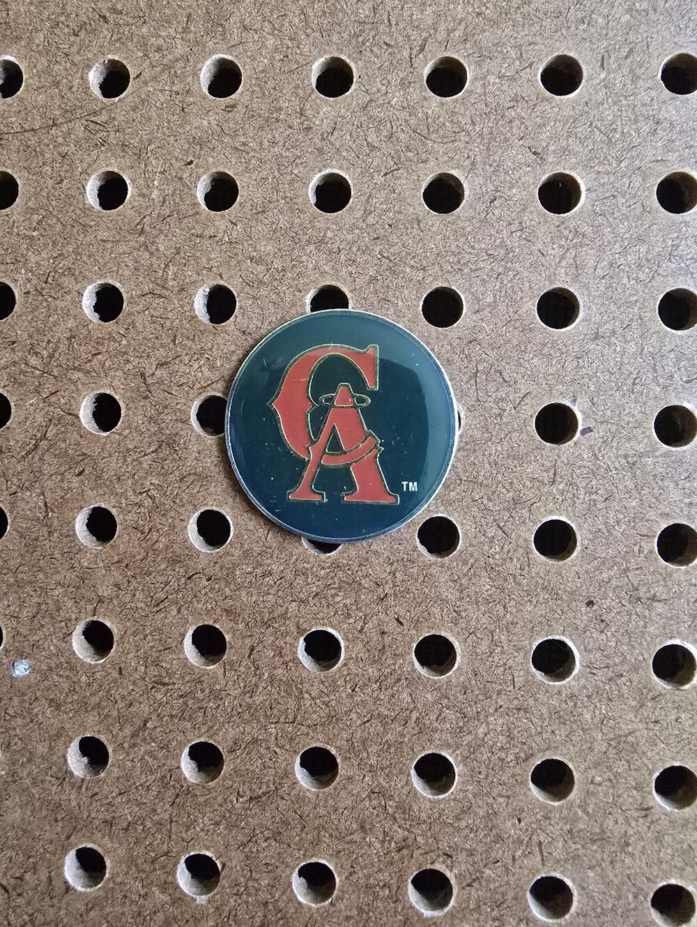 Vintage 1990s California Angels "CA" Baseball Enamel Metal Pin